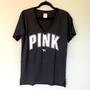 VS PINK Glitter V Neck Tee XS Oversized Never Worn